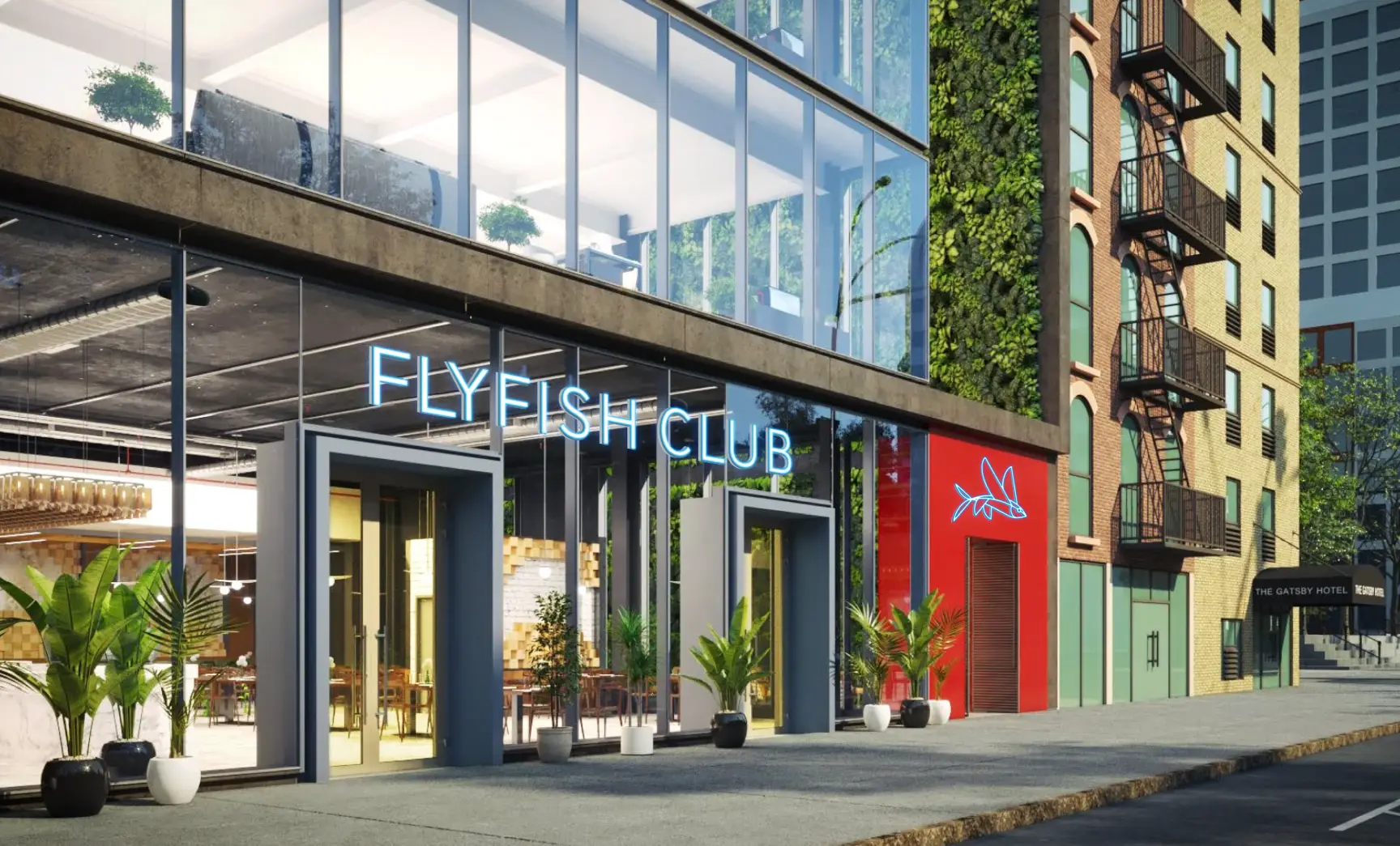 Front entrance to the Flyfish Club location