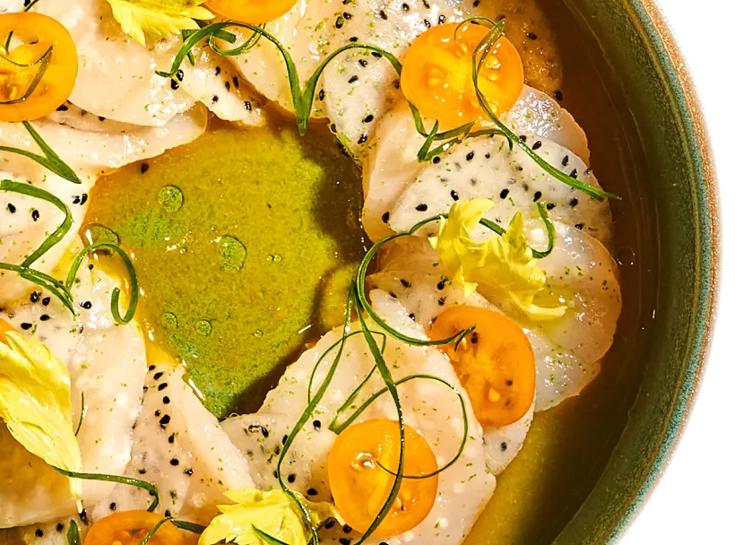 scallop sashimi platter